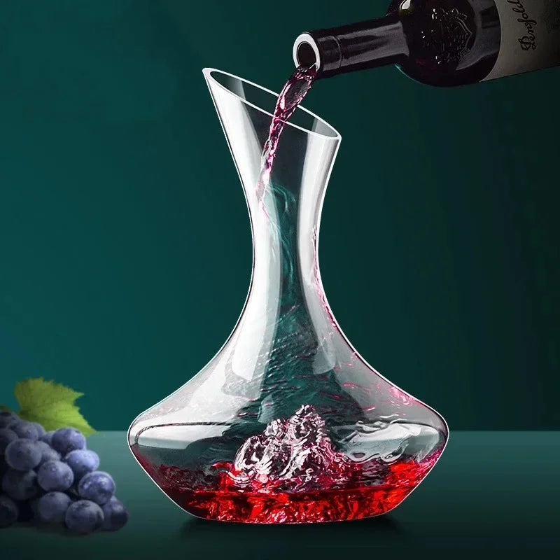 Decanter de Vinho e Whisky em Vidro Iceberg para Home Bar