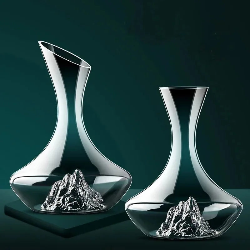 Decanter de Vinho e Whisky em Vidro Iceberg para Home Bar