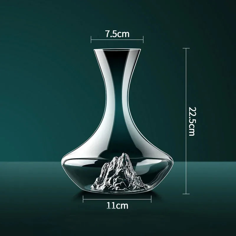 Decanter de Vinho e Whisky em Vidro Iceberg para Home Bar