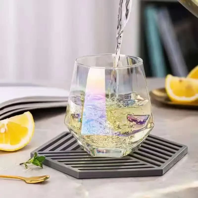 Decanter de Vinho e Whisky em Vidro com Design de Diamante para Home Bar
