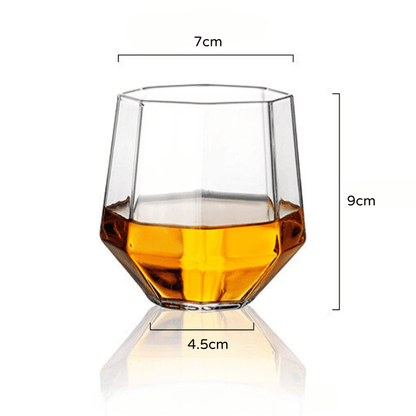 Decanter de Vinho e Whisky em Vidro com Design de Diamante para Home Bar