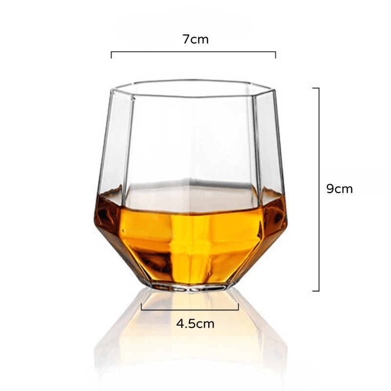 Decanter de Vinho e Whisky em Vidro com Design de Diamante para Home Bar