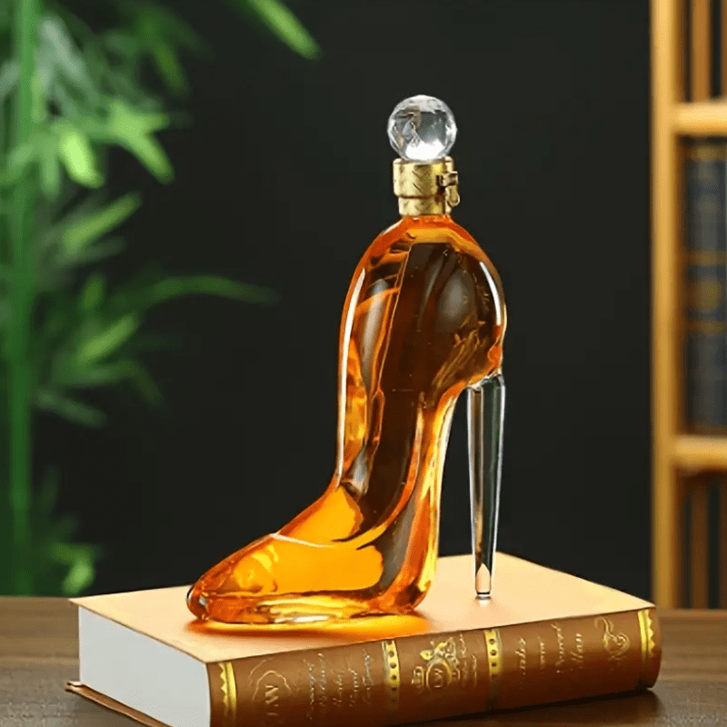 Decanter de Vinho e Whisky em Vidro com Design de Sapato para Bar em Casa