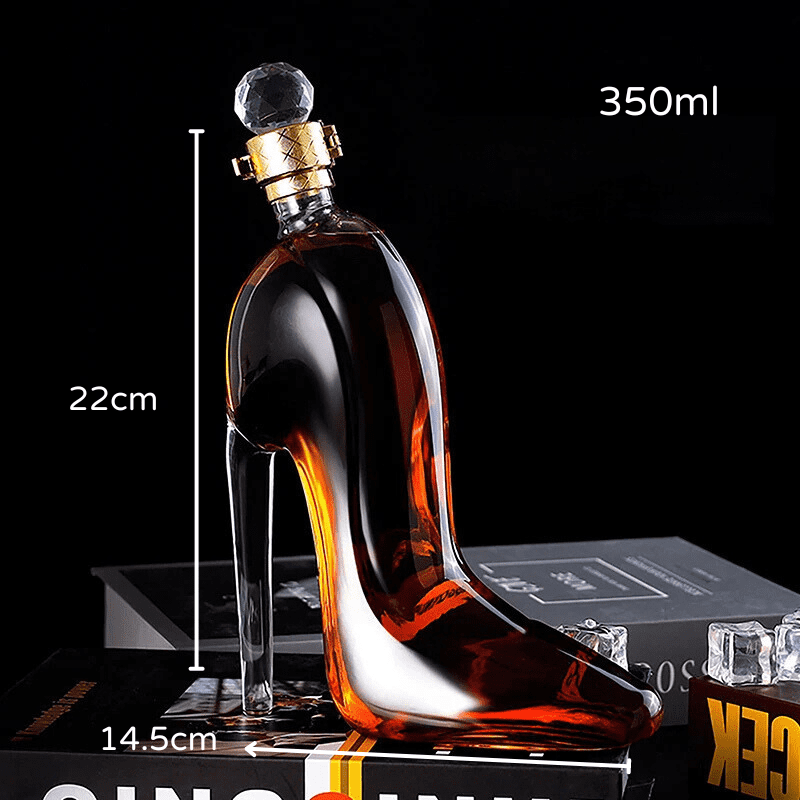 Decanter de Vinho e Whisky em Vidro com Design de Sapato para Bar em Casa