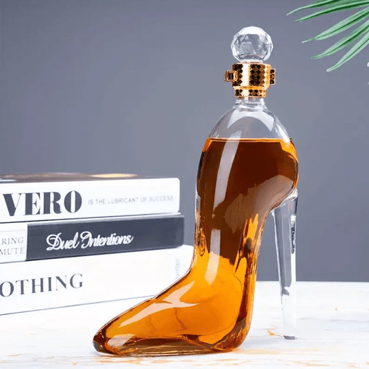 Decanter de Vinho e Whisky em Vidro com Design de Sapato para Bar em Casa