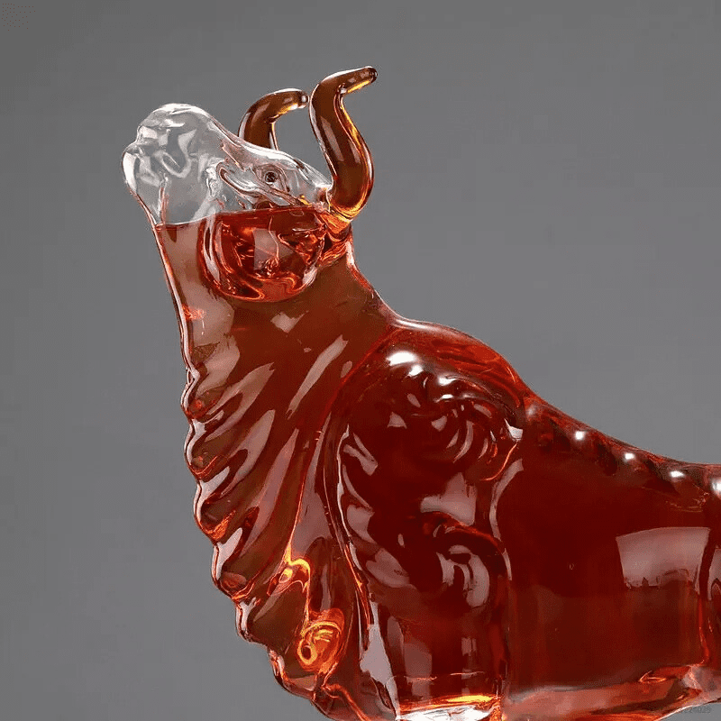 Decanter de Vinho e Whisky em Vidro para Bar em Casa - Design Touro
