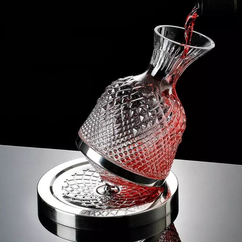 Decanter de Vinho em Cristal de Vidro - Recipiente para Decantação de Bebidas