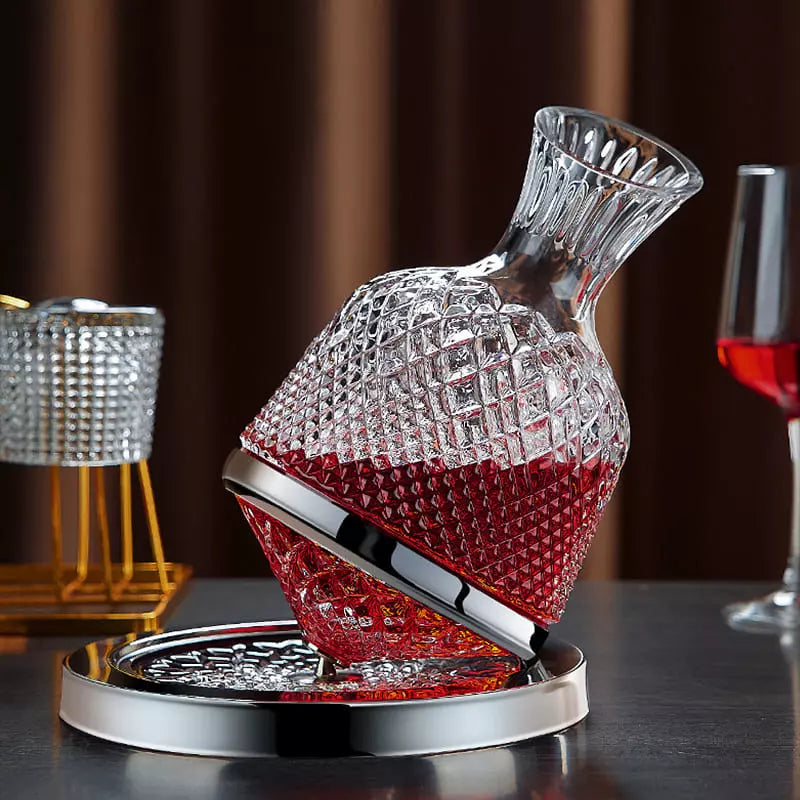 Decanter de Vinho em Cristal de Vidro - Recipiente para Decantação de Bebidas