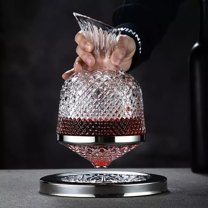 Decanter de Vinho em Cristal de Vidro - Recipiente para Decantação de Bebidas