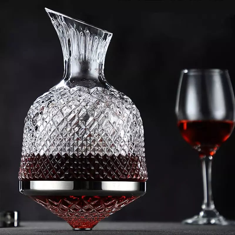 Decanter de Vinho em Cristal de Vidro - Recipiente para Decantação de Bebidas