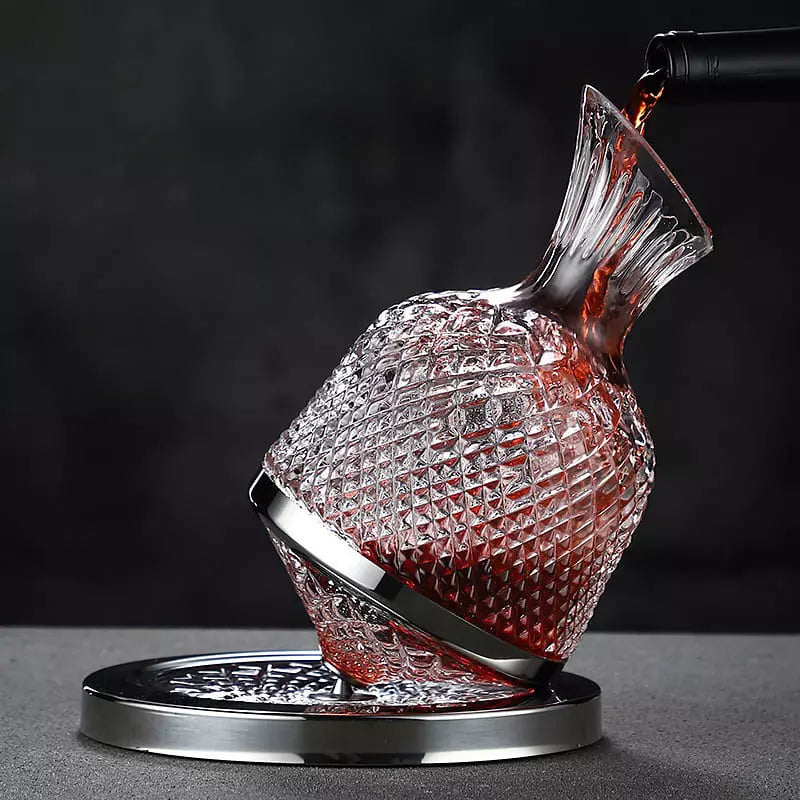 Decanter de Vinho em Cristal de Vidro - Recipiente para Decantação de Bebidas