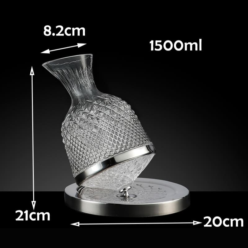 Decanter de Vinho em Cristal de Vidro - Recipiente para Decantação de Bebidas