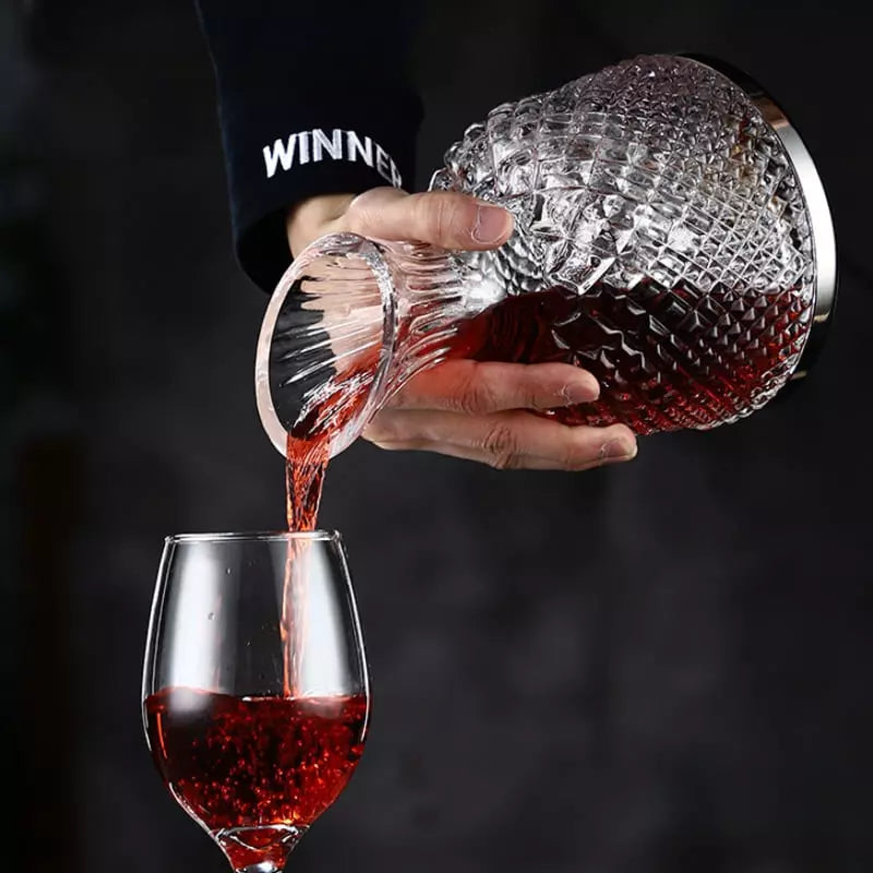 Decanter de Vinho em Cristal de Vidro - Recipiente para Decantação de Bebidas