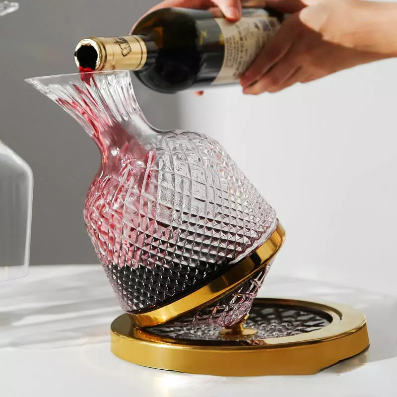 Decanter de Vinho em Cristal de Vidro - Recipiente para Decantação de Bebidas