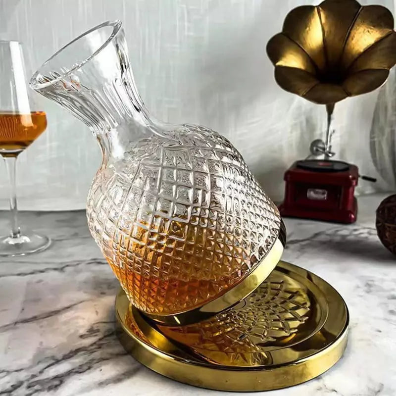 Decanter de Vinho em Cristal de Vidro - Recipiente para Decantação de Bebidas