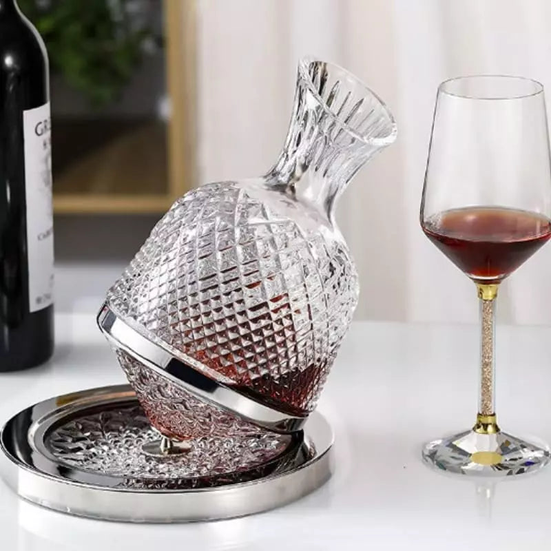 Decanter de Vinho em Cristal de Vidro - Recipiente para Decantação de Bebidas