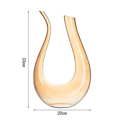 Decanter de Vinho em Vidro Swan, Recipiente Decantador Âmbar para Bebidas