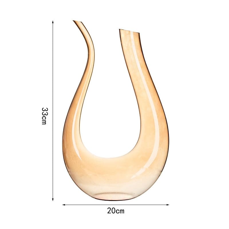 Decanter de Vinho em Vidro Swan, Recipiente Decantador Âmbar para Bebidas