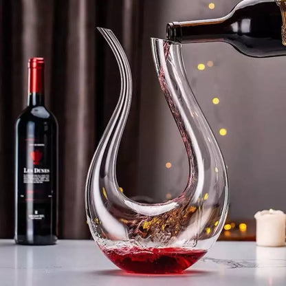 Decanter de Vinho em Vidro com Design de Cisne - Decantador Elegante para Apreciadores de Vinho