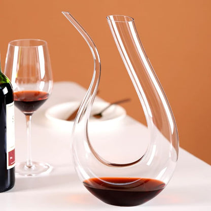 Decanter de Vinho em Vidro com Design de Cisne - Decantador Elegante para Apreciadores de Vinho