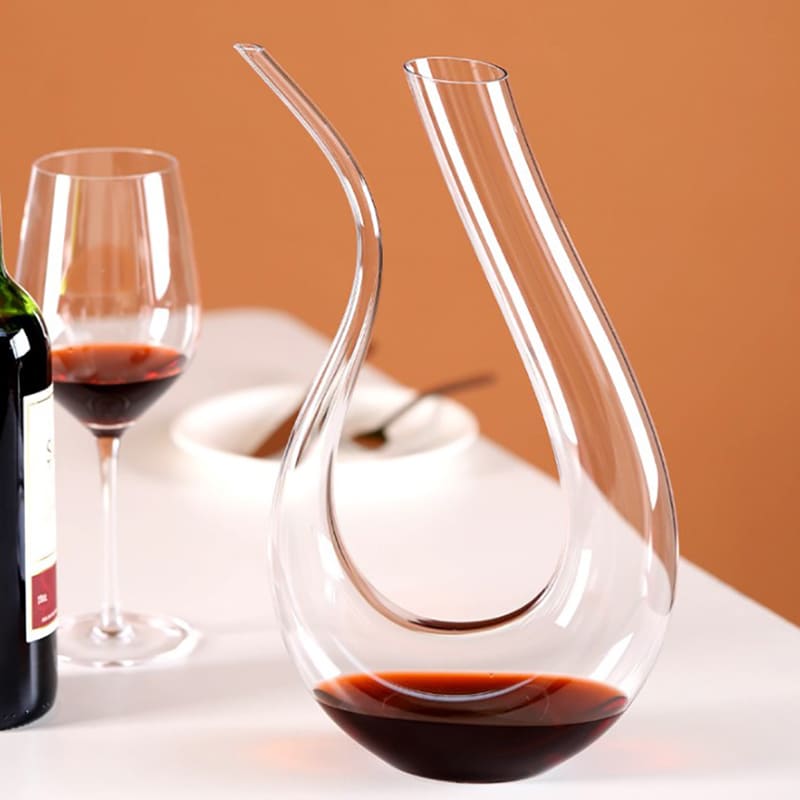 Decanter de Vinho em Vidro com Design de Cisne - Decantador Elegante para Apreciadores de Vinho
