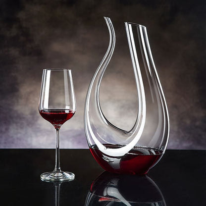 Decanter de Vinho em Vidro com Design de Cisne - Decantador Elegante para Apreciadores de Vinho
