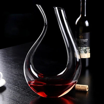Decanter de Vinho em Vidro com Design de Cisne - Decantador Elegante para Apreciadores de Vinho