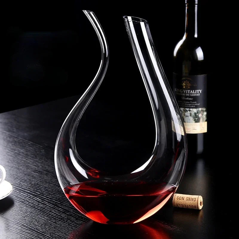 Decanter de Vinho em Vidro com Design de Cisne - Decantador Elegante para Apreciadores de Vinho