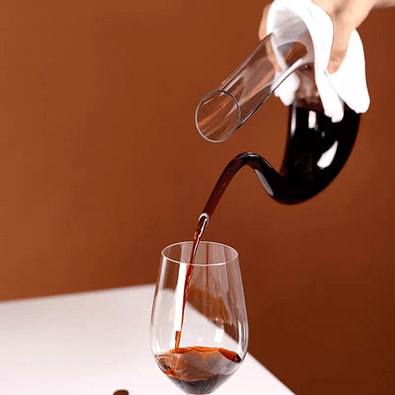 Decanter de Vinho em Vidro com Design de Cisne - Decantador Elegante para Apreciadores de Vinho