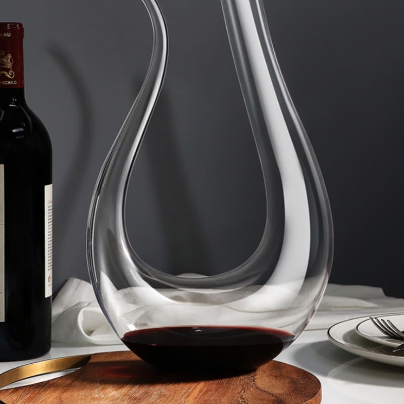 Decanter de Vinho em Vidro com Design de Cisne - Decantador Elegante para Apreciadores de Vinho
