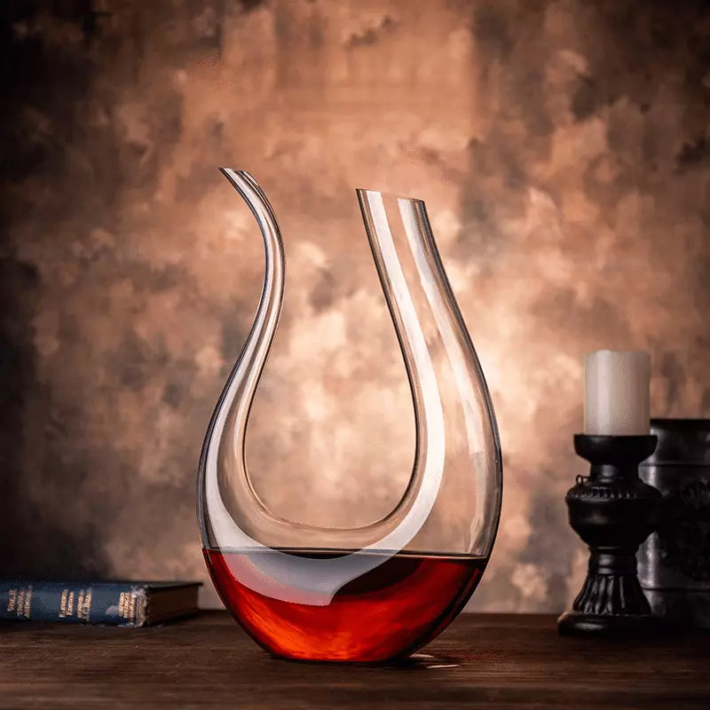 Decanter de Vinho em Vidro com Design de Cisne - Decantador Elegante para Apreciadores de Vinho