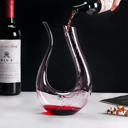 Decanter de Vinho em Vidro com Design de Cisne - Decantador Elegante para Apreciadores de Vinho