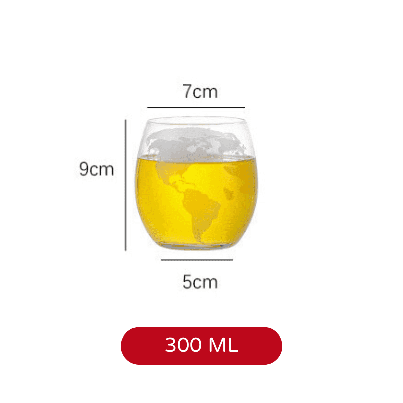 Decanter de Whisky Globo - Conjunto de Recipientes de Vidro para Bebidas
