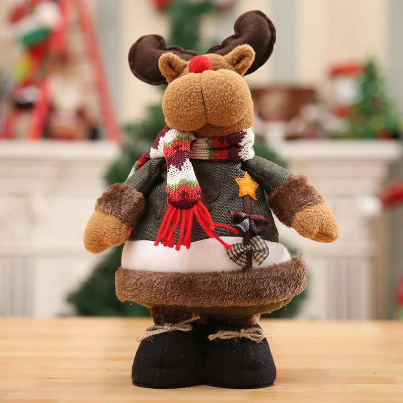 Decoração Natalina: Boneco Papai Noel com Elfos - Enfeites Festivos para sua Casa