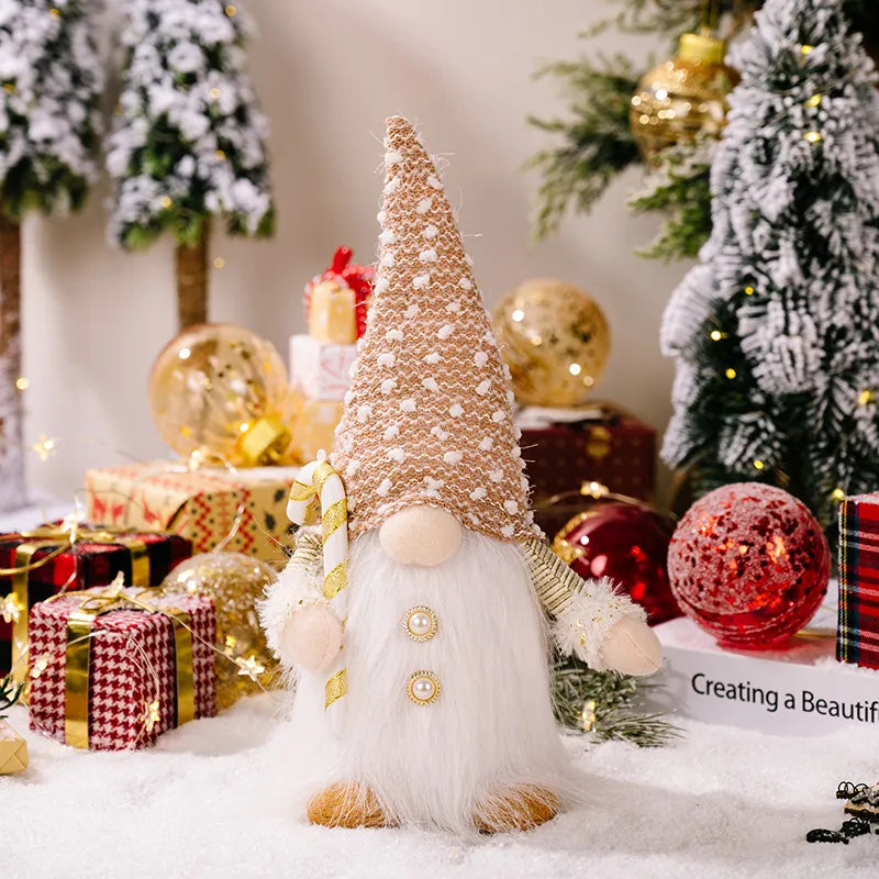 Decoração Natalina com Elfos Luminosos - Enfeites de Natal Brilhantes