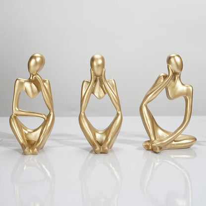 Decoração de Mesa em Resina - Escultura Estátua do Pensador