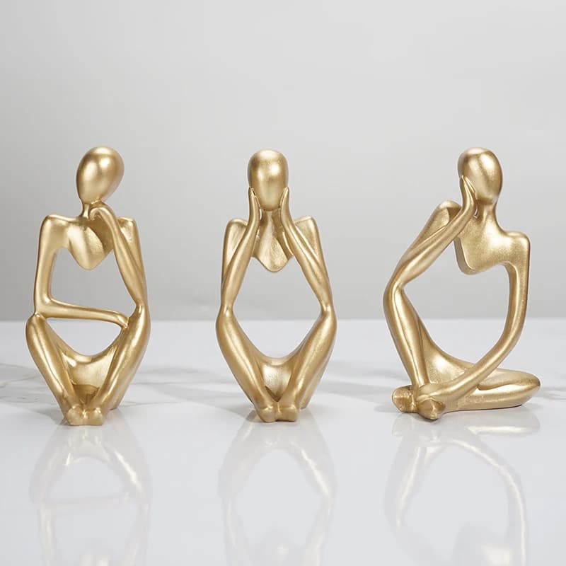 Decoração de Mesa em Resina - Escultura Estátua do Pensador