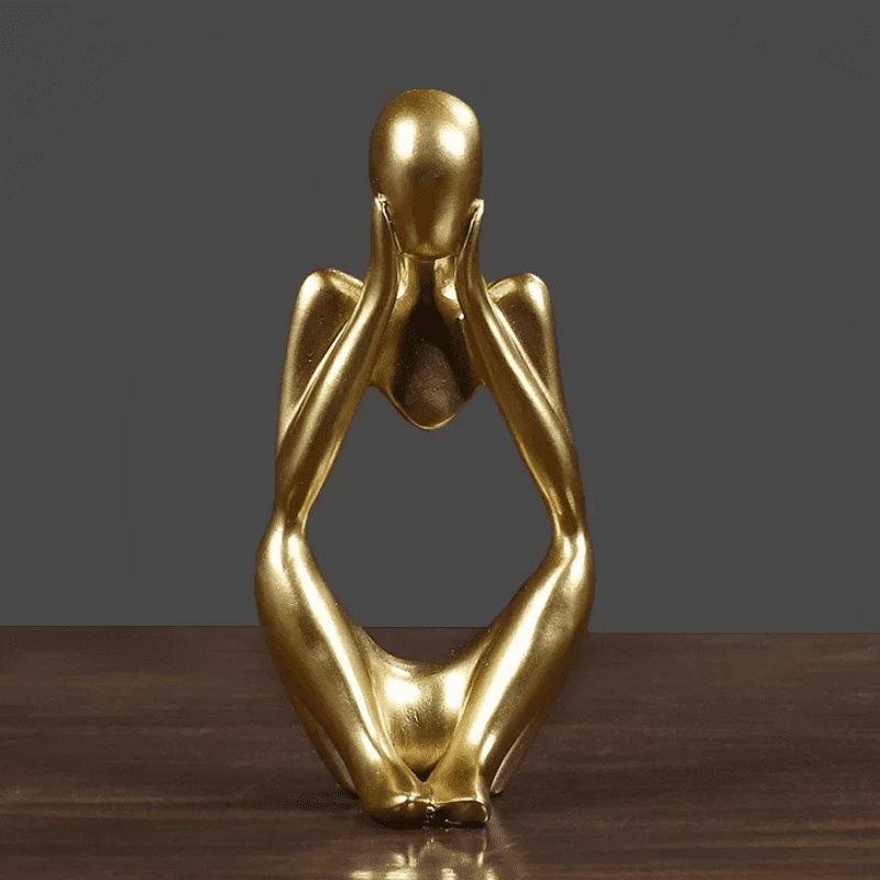 Decoração de Mesa em Resina - Escultura Estátua do Pensador