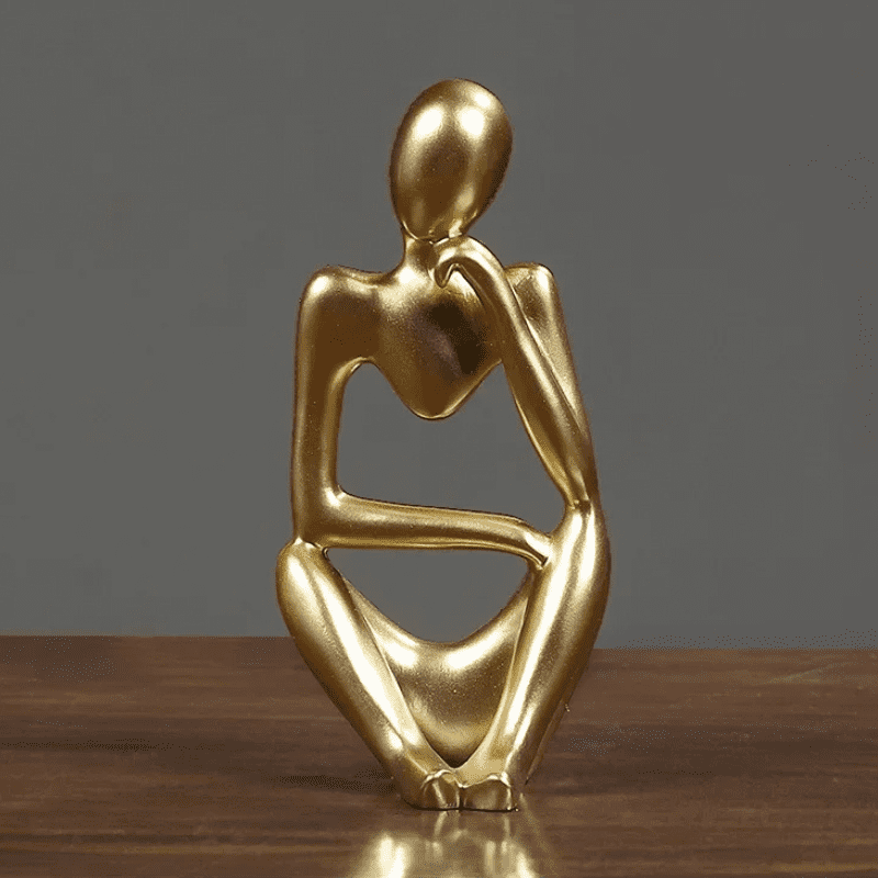 Decoração de Mesa em Resina - Escultura Estátua do Pensador