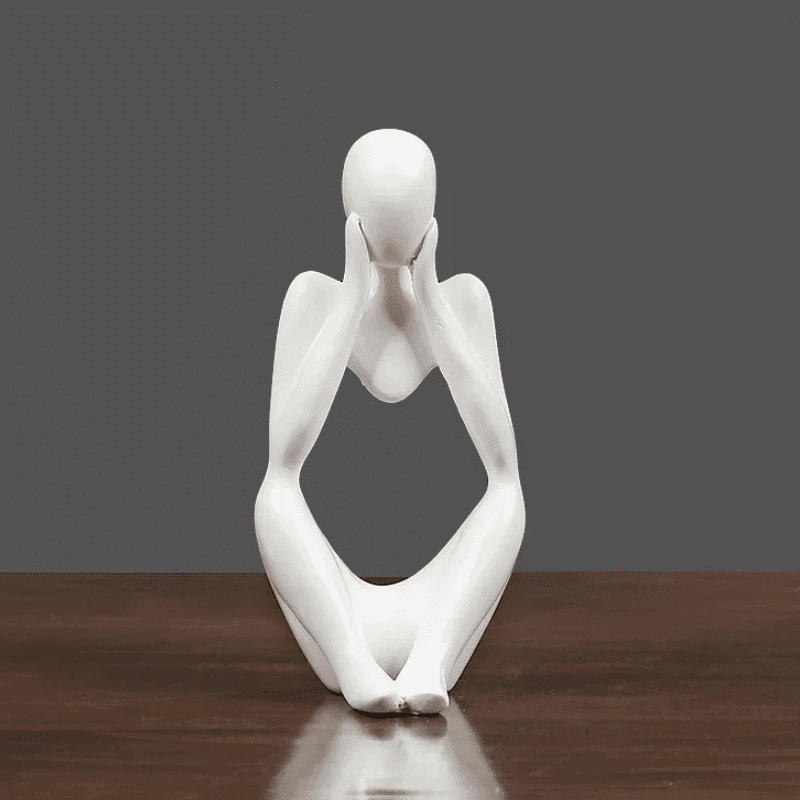 Decoração de Mesa em Resina - Escultura Estátua do Pensador