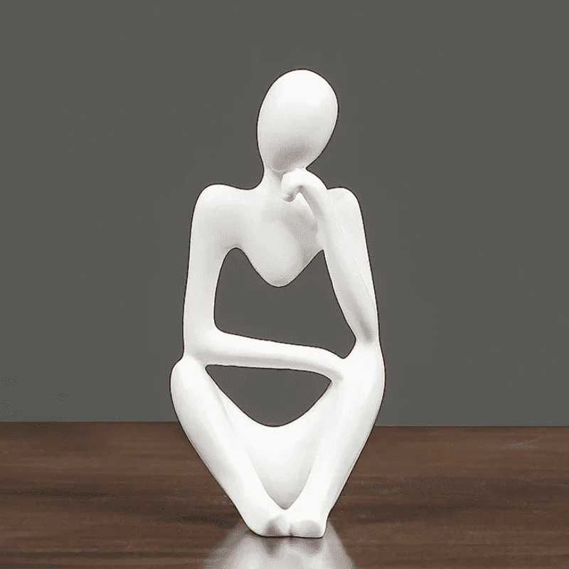 Decoração de Mesa em Resina - Escultura Estátua do Pensador