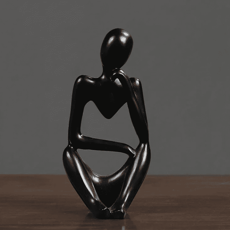 Decoração de Mesa em Resina - Escultura Estátua do Pensador