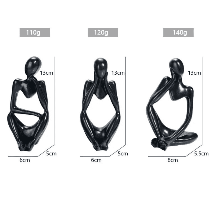 Decoração de Mesa em Resina - Escultura Estátua do Pensador