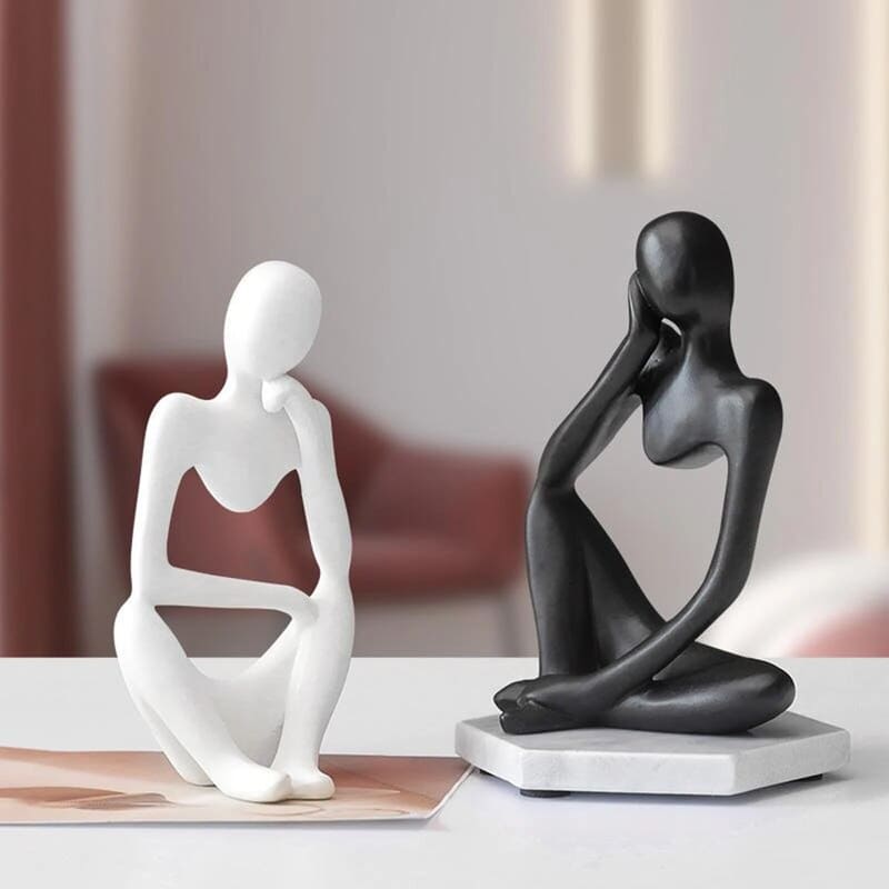 Decoração de Mesa em Resina - Escultura Estátua do Pensador