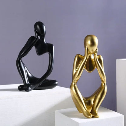 Decoração de Mesa em Resina - Escultura Estátua do Pensador