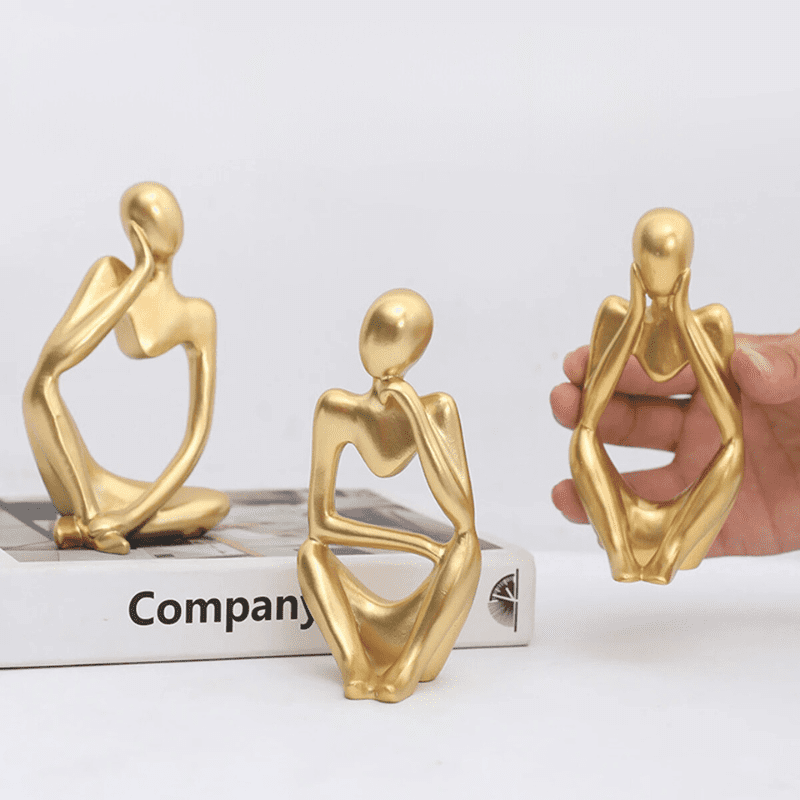 Decoração de Mesa em Resina - Escultura Estátua do Pensador