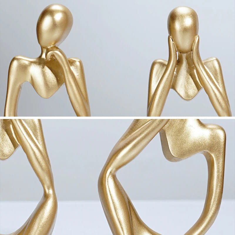 Decoração de Mesa em Resina - Escultura Estátua do Pensador