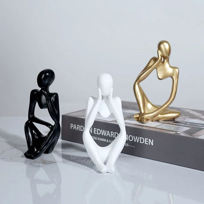 Decoração de Mesa em Resina - Escultura Estátua do Pensador