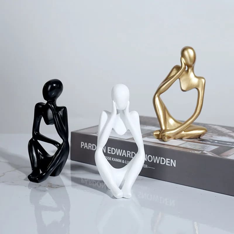 Decoração de Mesa em Resina - Escultura Estátua do Pensador
