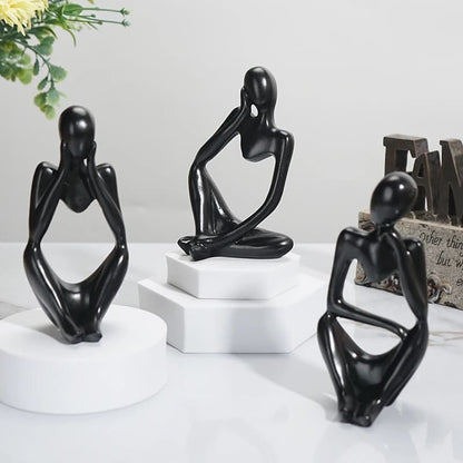 Decoração de Mesa em Resina - Escultura Estátua do Pensador